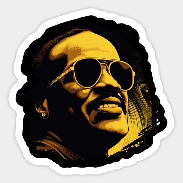 stevie wonder hotter than july Sticker by Pixy Official